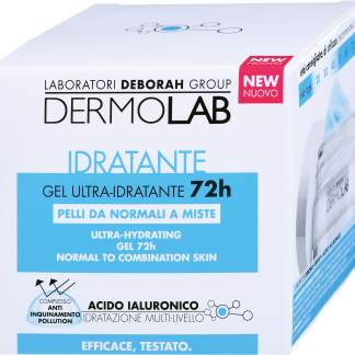 DERMOLAB Crema-gel ultra idratante 72h con acido ialuronico, 50 ml