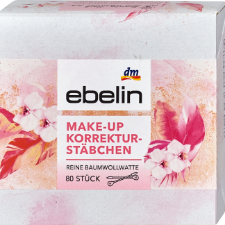 ebelin Bastoncini di cotone per uso cosmetico, 80 pz