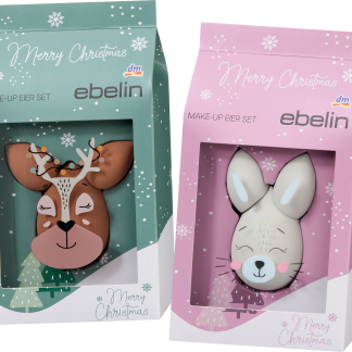 ebelin Set regalo spugnette Merry Christmas assort., 1 pz