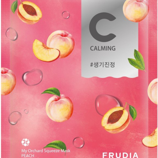 FRUDIA Maschera viso in tessuto alla pesca, 1 pz