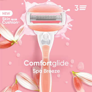 Gillette Venus Rasoio da donna Venus Comfortglide Spa Breeze + 2 lamette, 1 pz