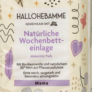 HALLOHEBAMME Assorbenti post-parto, 10 pz