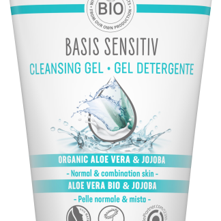lavera NATURKOSMETIK Gel detergente viso Basis Sensitiv, 125 ml