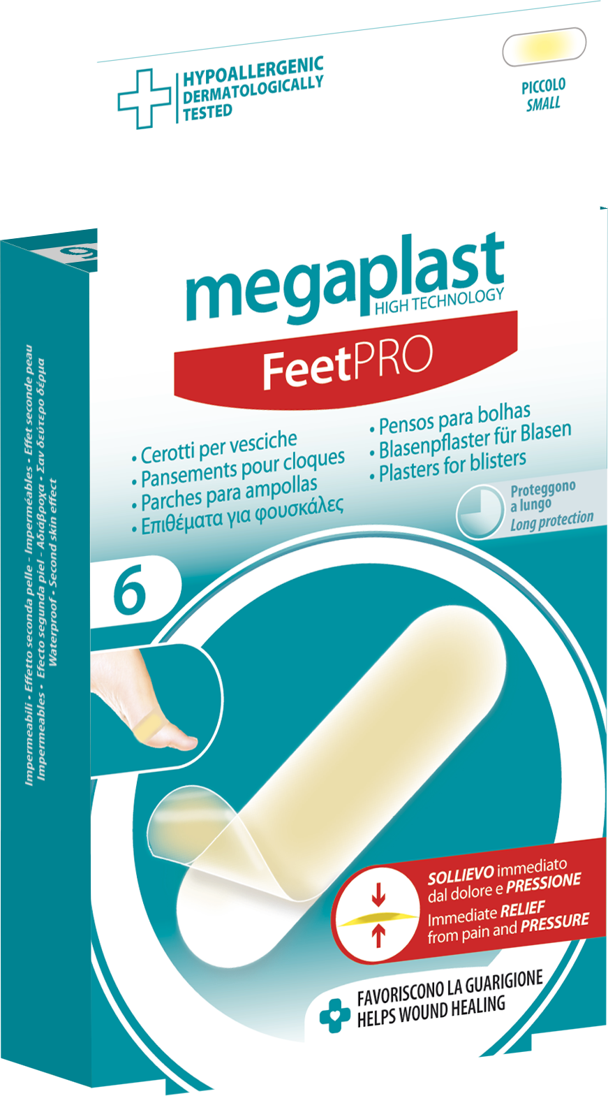 megaplast Cerotti piccoli per vesciche ai piedi, 6 pzDispositivi medici