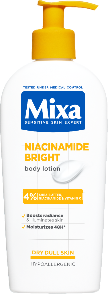 Mixa Lozione corpo Niacinamide Bright, 250 ml