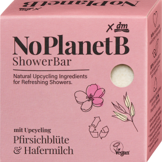 No Planet B Docciaschiuma solido ai fiori di pesco e al latte d'avena, 80 g