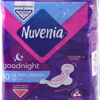 Nuvenia Assorbenti goodnight ultra large+ con ali, 10 pz