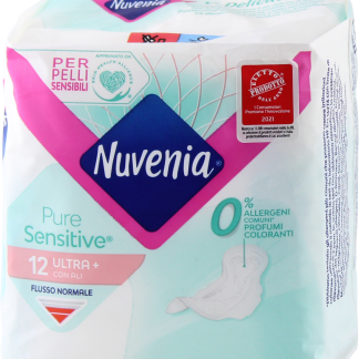 Nuvenia Assorbenti Pure Sensitive ultra + con ali, 12 pz