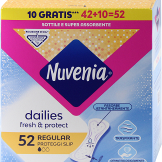 Nuvenia Proteggi slip dailies fresh & protect regular ripiegati, 52 pz