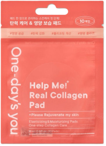 One-day's you Dischetti viso idratanti Real Collagen, 10 pz