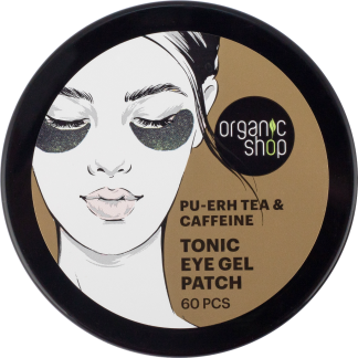 organic shop Patch occhi in gel energizzanti té Pu Erh e caffeina, 60 pz