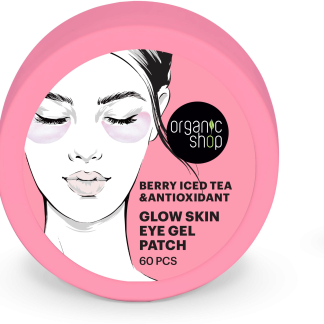 organic shop Patch occhi in gel Glow Skin con tè ai frutti di bosco, 60 pz
