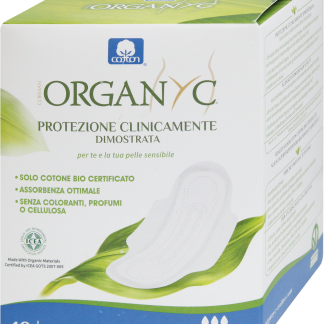 ORGANYC Assorbenti giorno con ali in cotone bio Regular, 10 pz