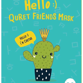 Quret Maschera viso in tessuto lenitiva al cactus, 1 pz