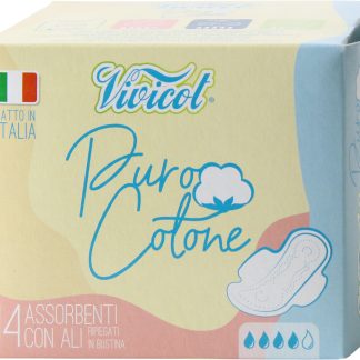 Vivicot Assorbenti Puro Cotone con ali, 14 pz