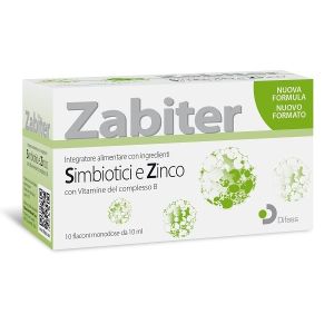 Zabiter integratore di simbiotici e Zinco con vitamine del complesso B 10 flaconi 10mll