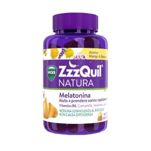 Vicks Zzzquil Natura taste Mango and Banana Melatonin supplement 60 tablets