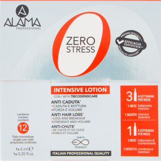 Флаконы ALAMA PROFESSIONAL Zero Stress против выпадения волос, 12 шт.