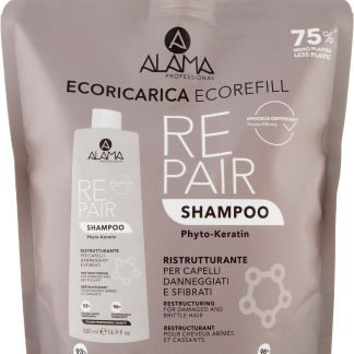 Шампунь ALAMA PROFESSIONAL Refill Shampoo Repair – восстанавливающий для поврежденных и ломких волос, 1 л.