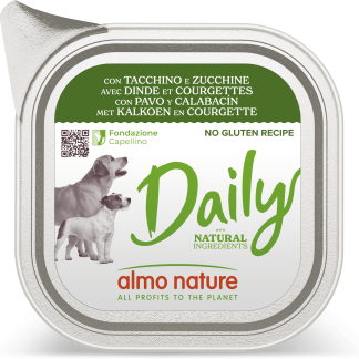 Корм для собак Almo Nature Daily с индейкой и цуккини, 100 г. Полноценный корм.