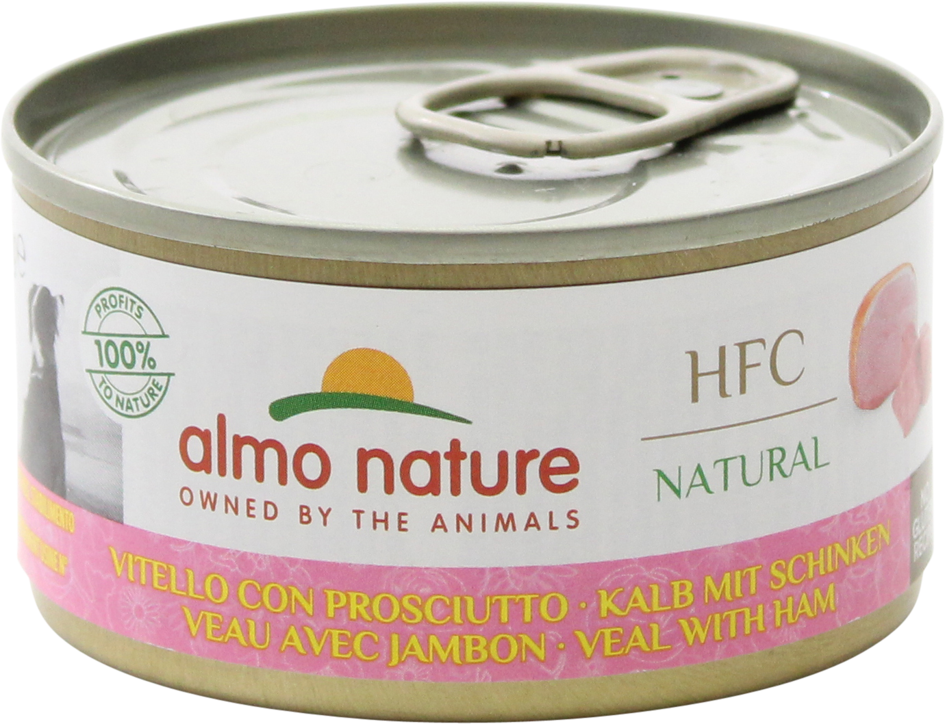 Корм для собак Almo Nature HFC из натуральной телятины с ветчиной, 95 г. Дополнительная прикормка.