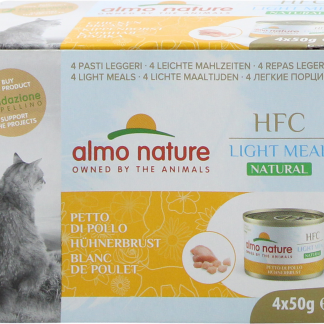 Натуральный корм для кошек Almo Nature HFC Light Meal с куриной грудкой, 200 г. Дополнительная прикормка.