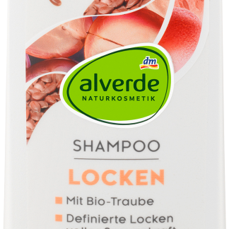 Шампунь Alverde для кудрявых волос с органическим льняным семенем и экстрактом винограда, 200 мл.