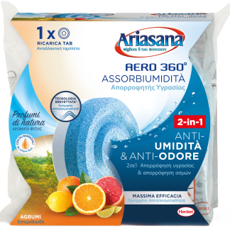 Сменная таблетка Ariasana Citrus для влагопоглотителя Aero 360°, 450 г