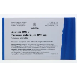 Aurum D10/Ferrum Sidereum D10 Weleda 8 Fiale Da 1ml