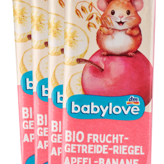 Фруктово-злаковые батончики babylove, 4 x 25 г, 100 г, диетические продукты