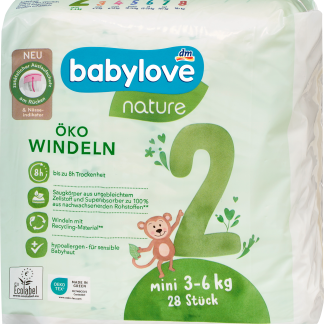 Экологичные подгузники Babylove Nature, размер 2 (3-6 кг), 28 шт.