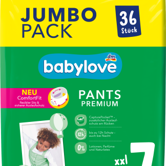 Подгузники-трусики babylove Premium, размер 7 XXL (17+ кг), большая упаковка, 36 шт.