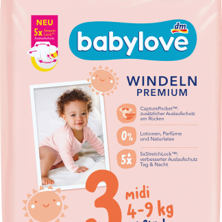 Подгузники babylove Premium, размер 3 Миди (4-9 кг), 46 шт.