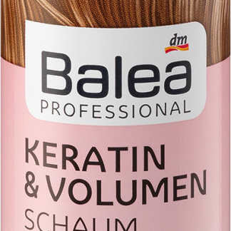 Мусс для фиксации волос Balea PROFESSIONAL с кератином для придания объема, 150 мл