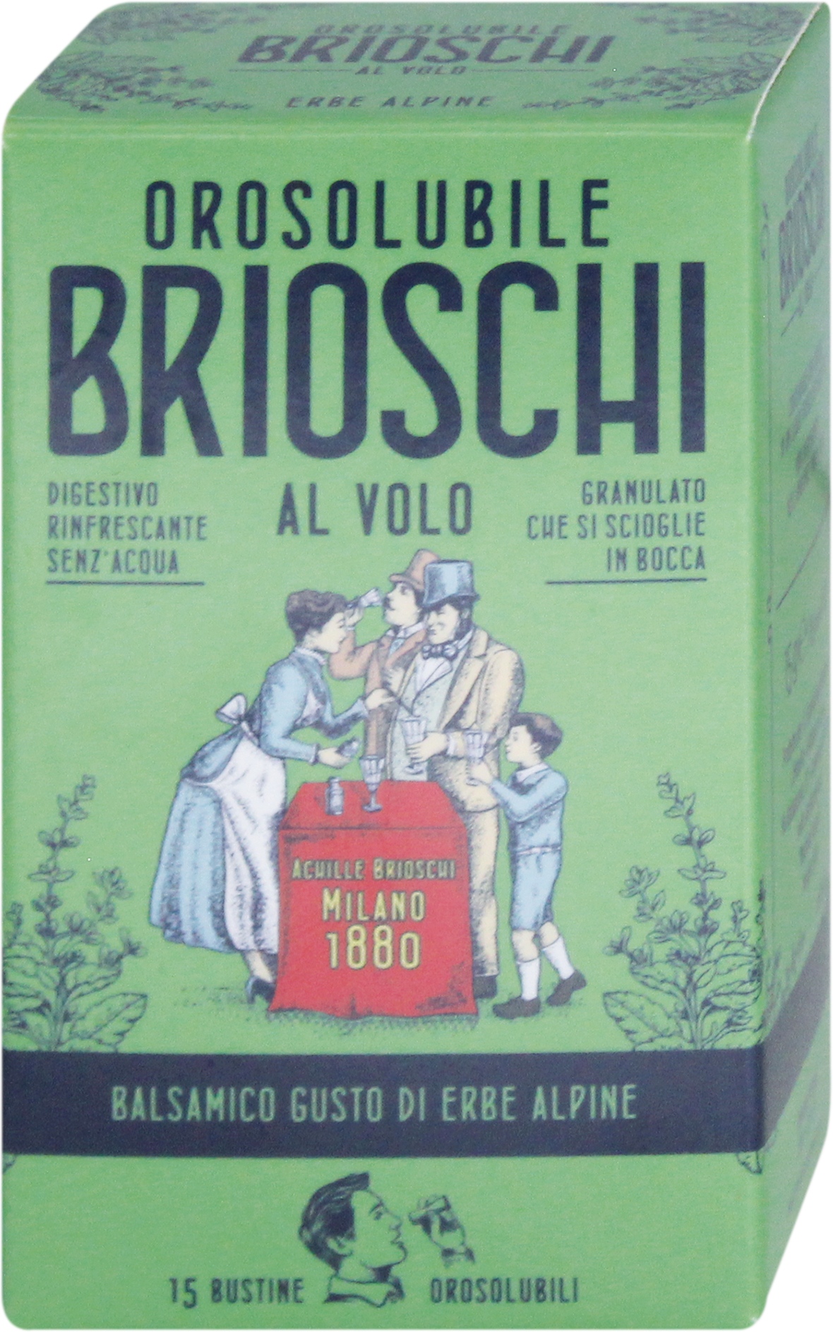 Пищевые добавки Brioschi Orosoluble Digestive с альпийскими травами, 15 г.