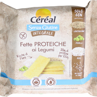 Протеиновые ломтики Céréal без глютена с бобовыми, 100 г