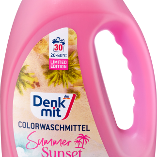 Жидкое моющее средство Denkmit для цветной одежды Summer Sunset, 1,5 л, 30 стирок.