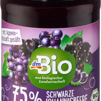 Органический джем из черной смородины dmBio 75%, 250 г