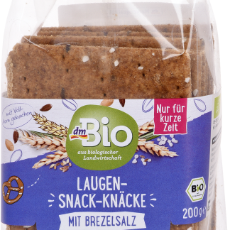 Хрустящие крекеры dmBio со вкусом кренделя, 200 г