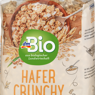 Хрустящие мюсли dmBio с органическими овсяными хлопьями, 500 г