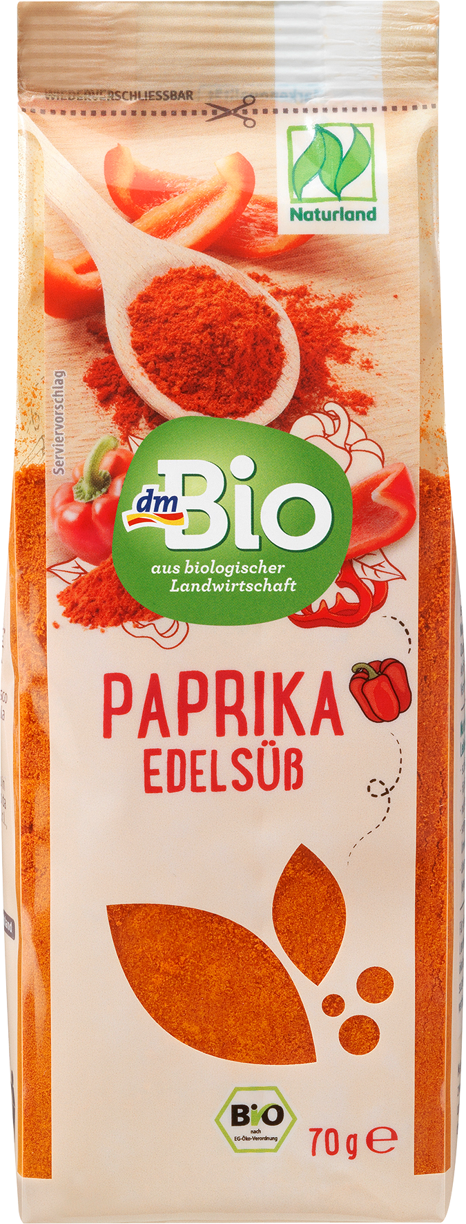 Органическая сладкая паприка dmBio, 70 г