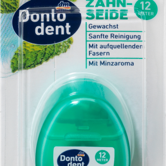 Зубная нить Dontodent с мятным вкусом, 12 м
