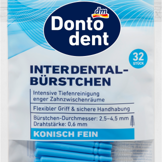 Тонкие конические межзубные щетки Dontodent, 32 шт.