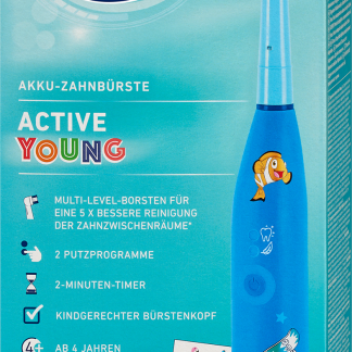 Электрическая зубная щетка Dontodent Active Young - синяя, 1 шт.