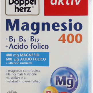 Doppelherz Магний 400 + В1 + В6 + В12 + Фолиевая кислота Активный, 30 шт. Добавки
