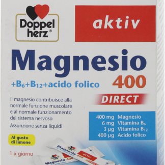 Doppelherz Магний 400 + В6 + В12 + Фолиевая кислота DIRECT активный, 20 шт. Добавки