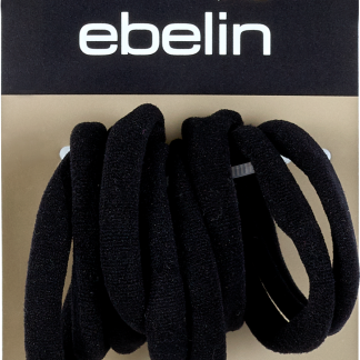 Тонкие черные резинки для волос ebelin, 9 шт.