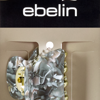 Заколка для волос ebelin маленькая, серая, волнистая, 1 шт.