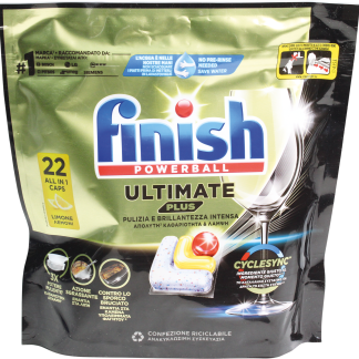 Защитные колпачки для посудомоечных машин Ultimate Plus All in 1 Lemon, 22 шт.