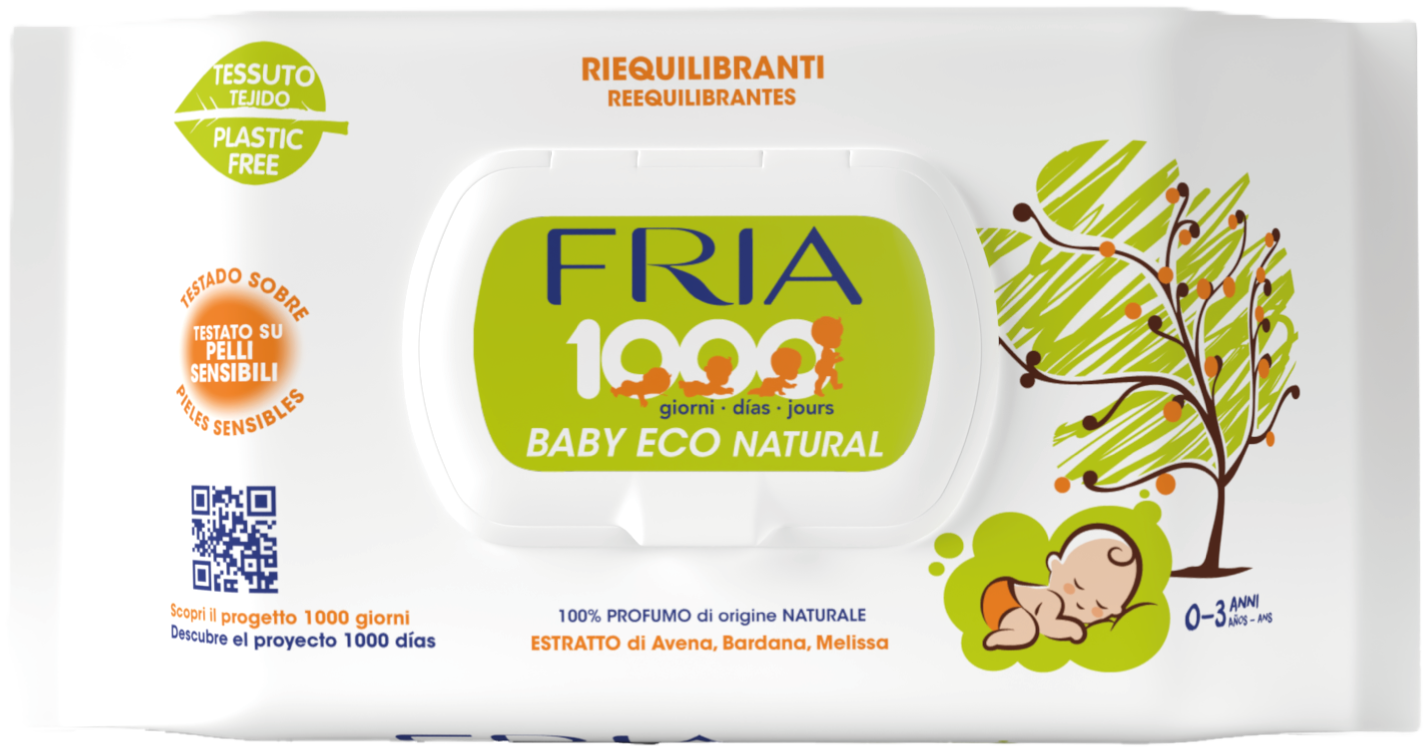 Детские влажные салфетки FRIA BABY ECO NATURAL, 72 шт.